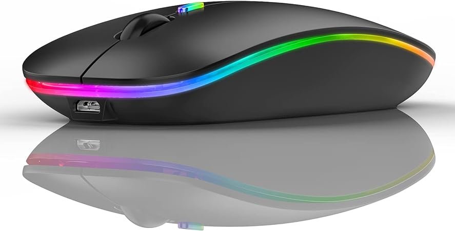 HP W10 Wireless RGB Bluetooth, Wireless, Rechargeable Slim Mouse - Image 2
