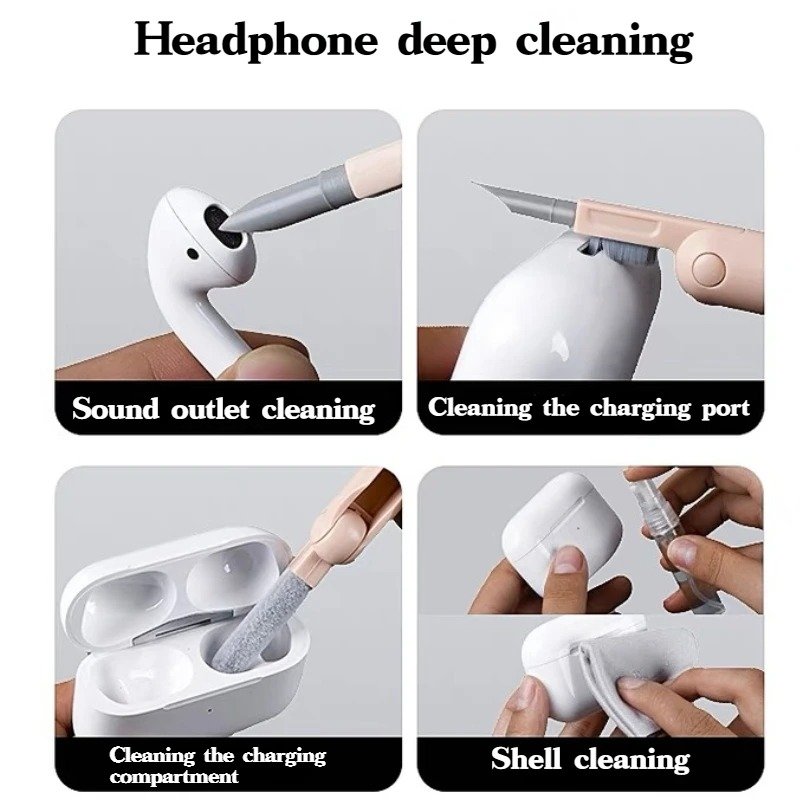 New Headset 7 In 1 Kit Scalable Keyboard Cleaner Brush Earphone Cleaning Pen Cleaner - Image 5