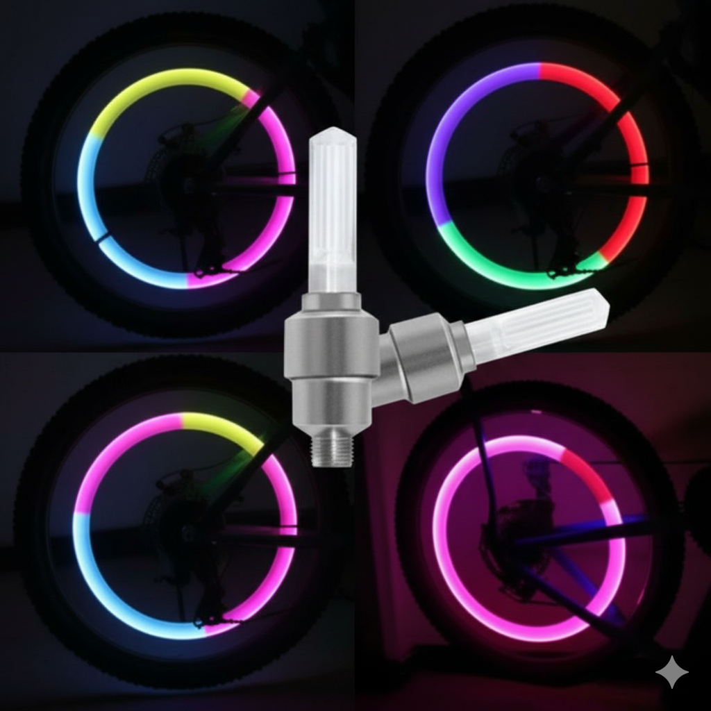 Pack of 2 Car Wheel LED Light And Motorcycle Bike Light Wheel Light | Led neon light (Random Color) - Image 2