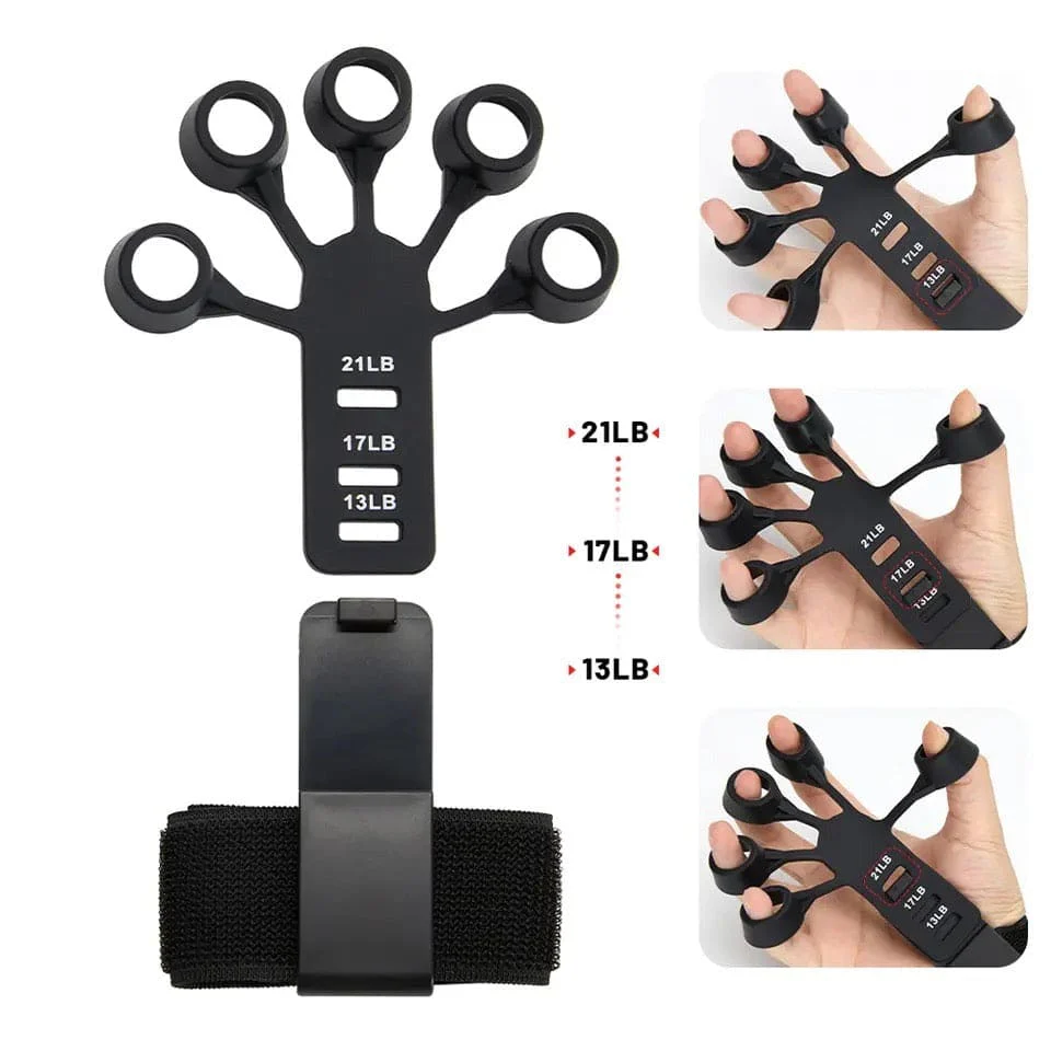 Hand Grip Strengthener - Adjustable Finger Exerciser and Finger Stretcher - Grip Strength Trainer for Hand Therapy, Rock Climbing - Relieve Pain for Arthritis, Carpal Tunnel - Image 5