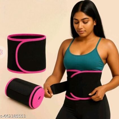 Slimming Waist Trimmer Belt for Men & Women ? Adjustable Sweat Belt for Weight Loss, Tummy Control & Workout Support (Free Size, Random Color)