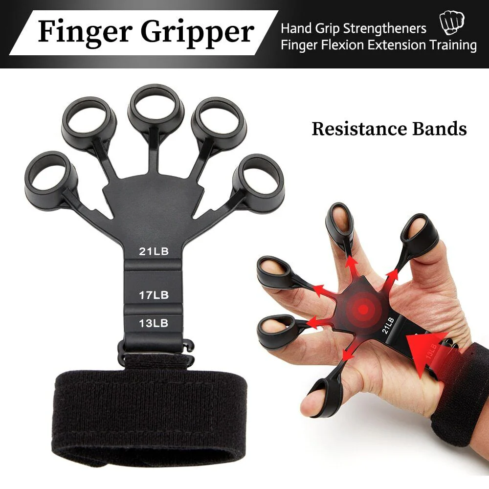 Hand Grip Strengthener - Adjustable Finger Exerciser and Finger Stretcher - Grip Strength Trainer for Hand Therapy, Rock Climbing - Relieve Pain for Arthritis, Carpal Tunnel - Image 2