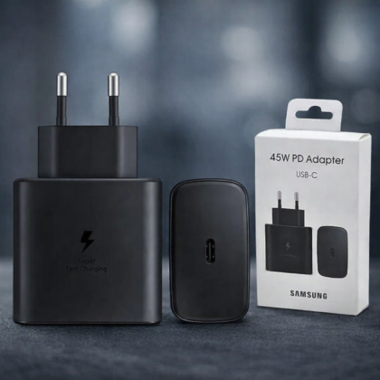 Samsung Original 45W PD Super Fast Charger USB-C Adapter ? UK/US/EU Pin Fast Charging Wall Charger
