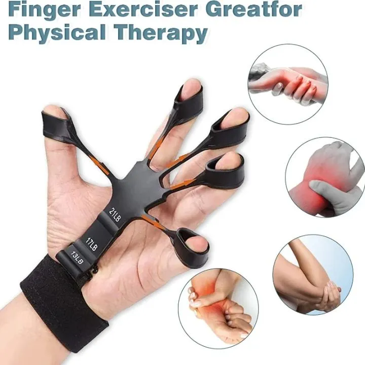 Hand Grip Strengthener - Adjustable Finger Exerciser and Finger Stretcher - Grip Strength Trainer for Hand Therapy, Rock Climbing - Relieve Pain for Arthritis, Carpal Tunnel - Image 4